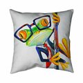 Fondo 26 x 26 in. Funny Frog with Glasses-Double Sided Print Indoor Pillow FO2796929